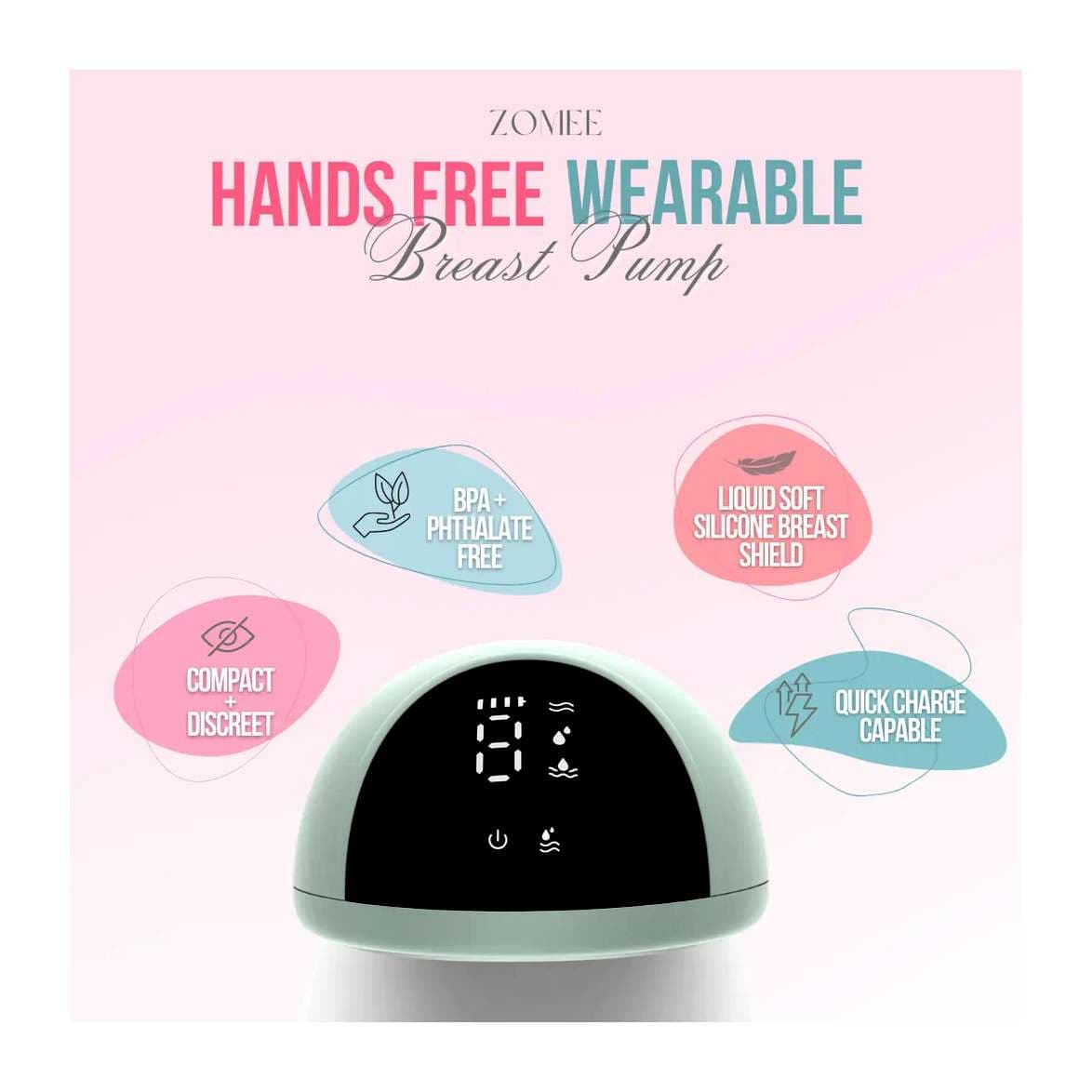 Zomee Fit Double Wearable Hands-Free Breast Pump - Image 6