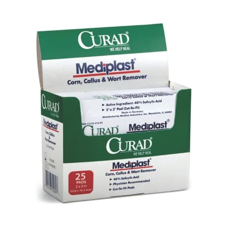 Curad Mediplast Wart Remover 40% Strength Pad - Box of 25 - Image 1