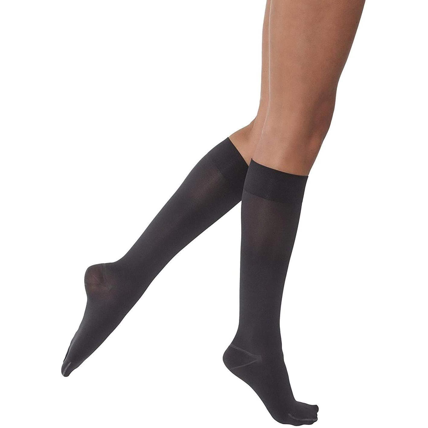 Jobst Opaque Knee High Compression Stockings with SoftFit Technology Band - Image 1
