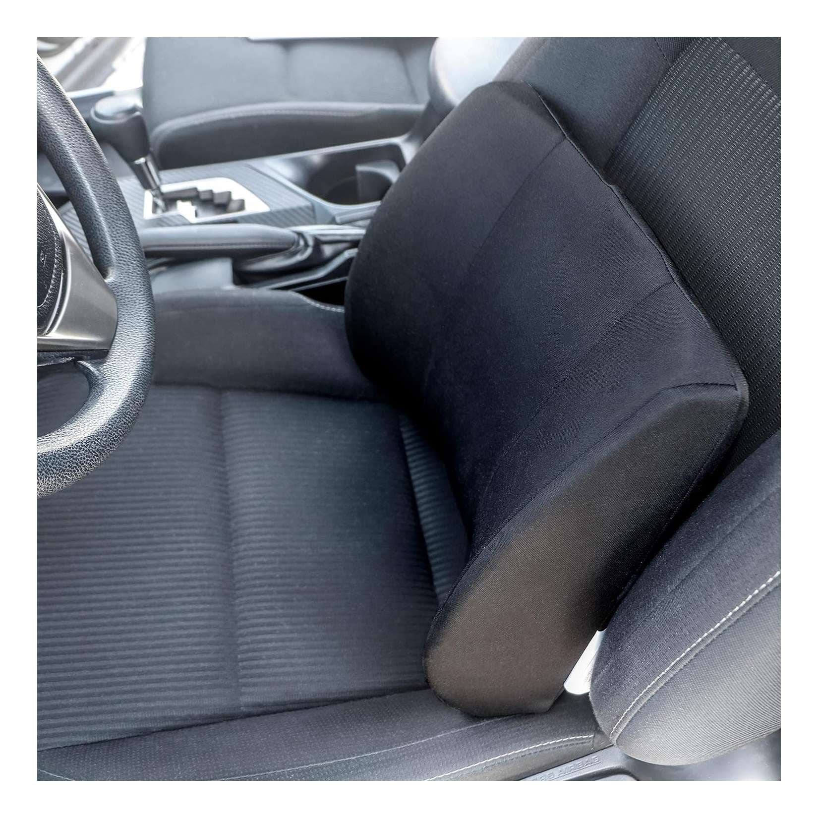 DMI Seat Cushion & Lumbar Support Pillow with Memory Foam and Strap, 14 x 13 x 3 Inch - Image 4