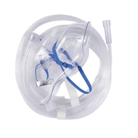 Sun Med Oxygen Mask with ETCO2 Monitoring Clear Adjustable Head Strap without valve One Size Fits Most - Image 1
