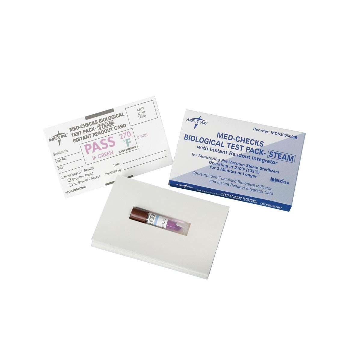 Medline Biological Steam Test Pack, Instant Read - Case of 30 - Image 1