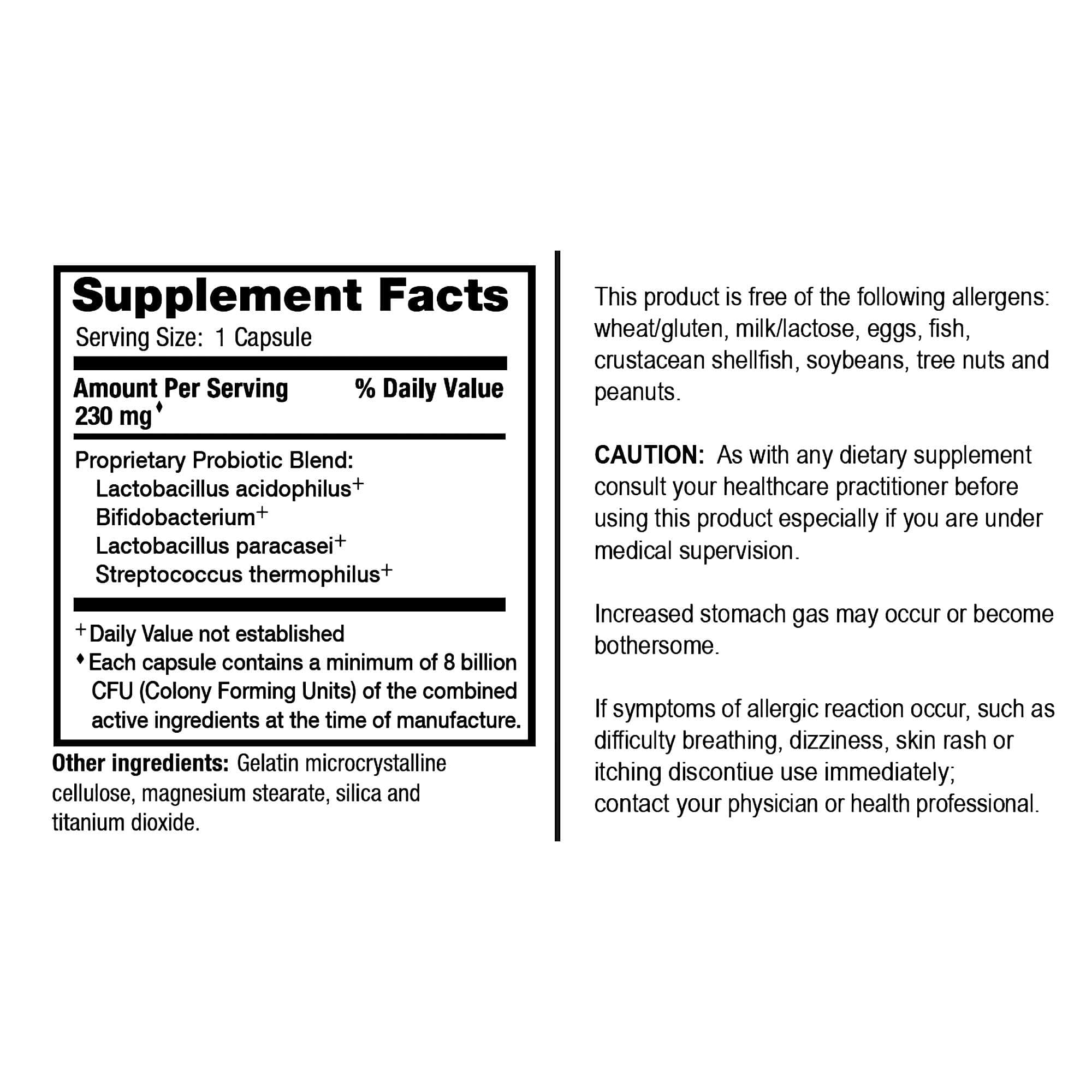 Risaquad 230mg Probiotic Dietary Supplement Capsules - Image 3