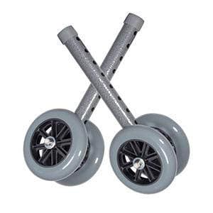 Drive 5" Bariatric Walker Wheels with Two Sets of Rear Glides - Image 1