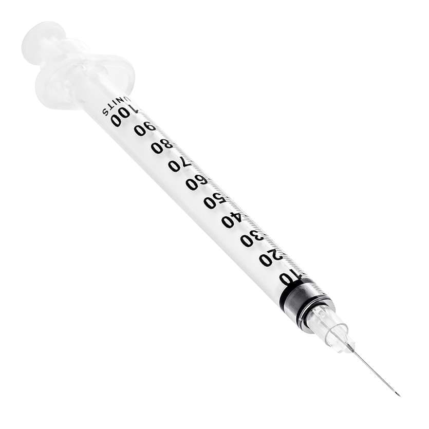 SOL-M Standard Insulin Syringe with Attached Needle - Image 2