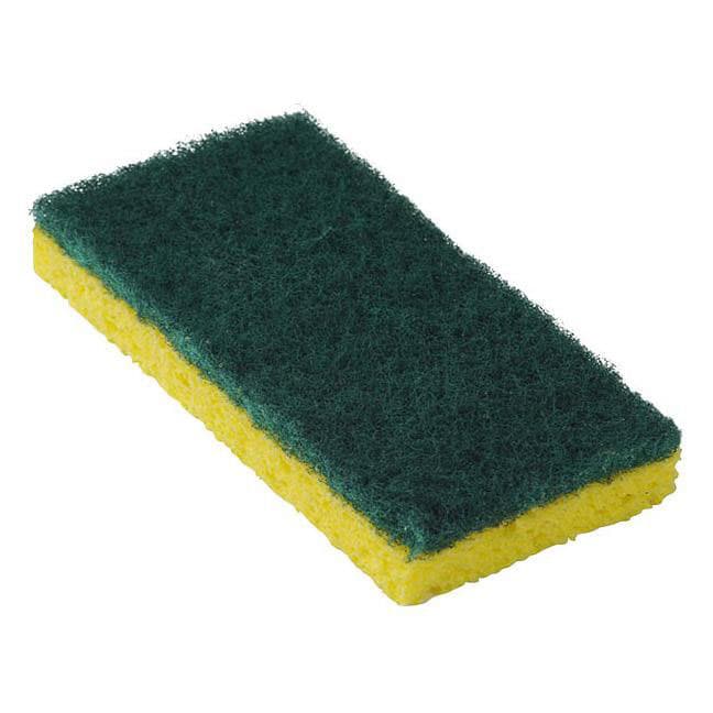 Medline Medium-Duty Scrubbing Sponge, Green - Case of 20 - Image 1