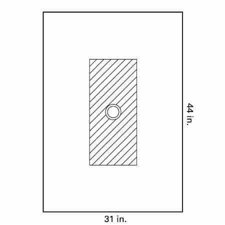 O and M Halyard Cardiovascular Drape, Blue, 44 W x 31 L Inch - Case of 50 - Image 1