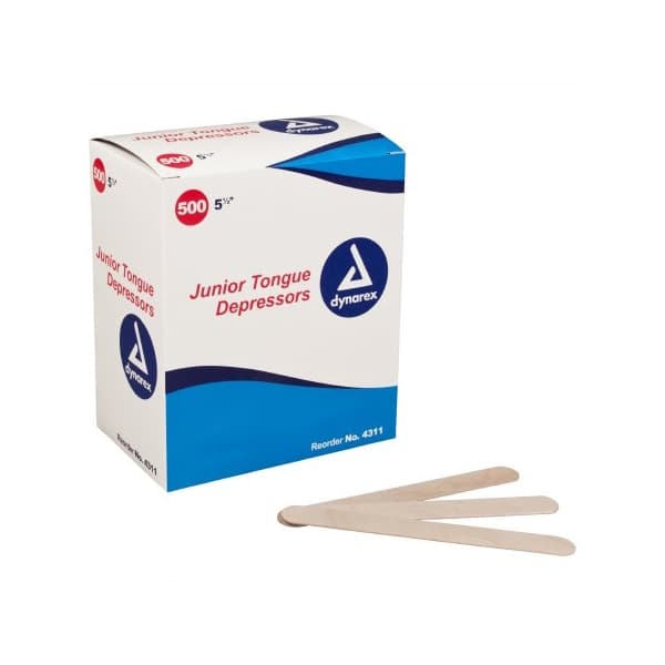 Dynarex Unflavored Tongue Depressor, 5-1/2 Inch Length