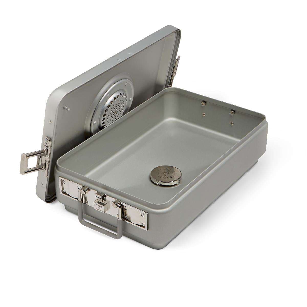 Medline Steriset 3-Quarter Sterilization Containers with Drain and Lid - Image 1