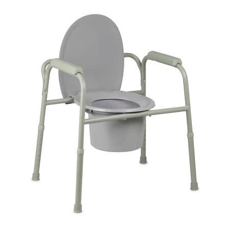 McKesson Steel Frame Commode Chair, Gray - Case of 4 - Image 1