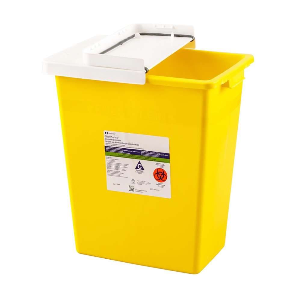 SharpSafety Trace Chemotherapy Container with Sealing Gasket Lid - Image 1