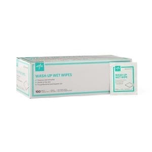 Medline Antiseptic and Cleansing Towelettes, 5 x 7 Inch - Box of 100 - Image 1