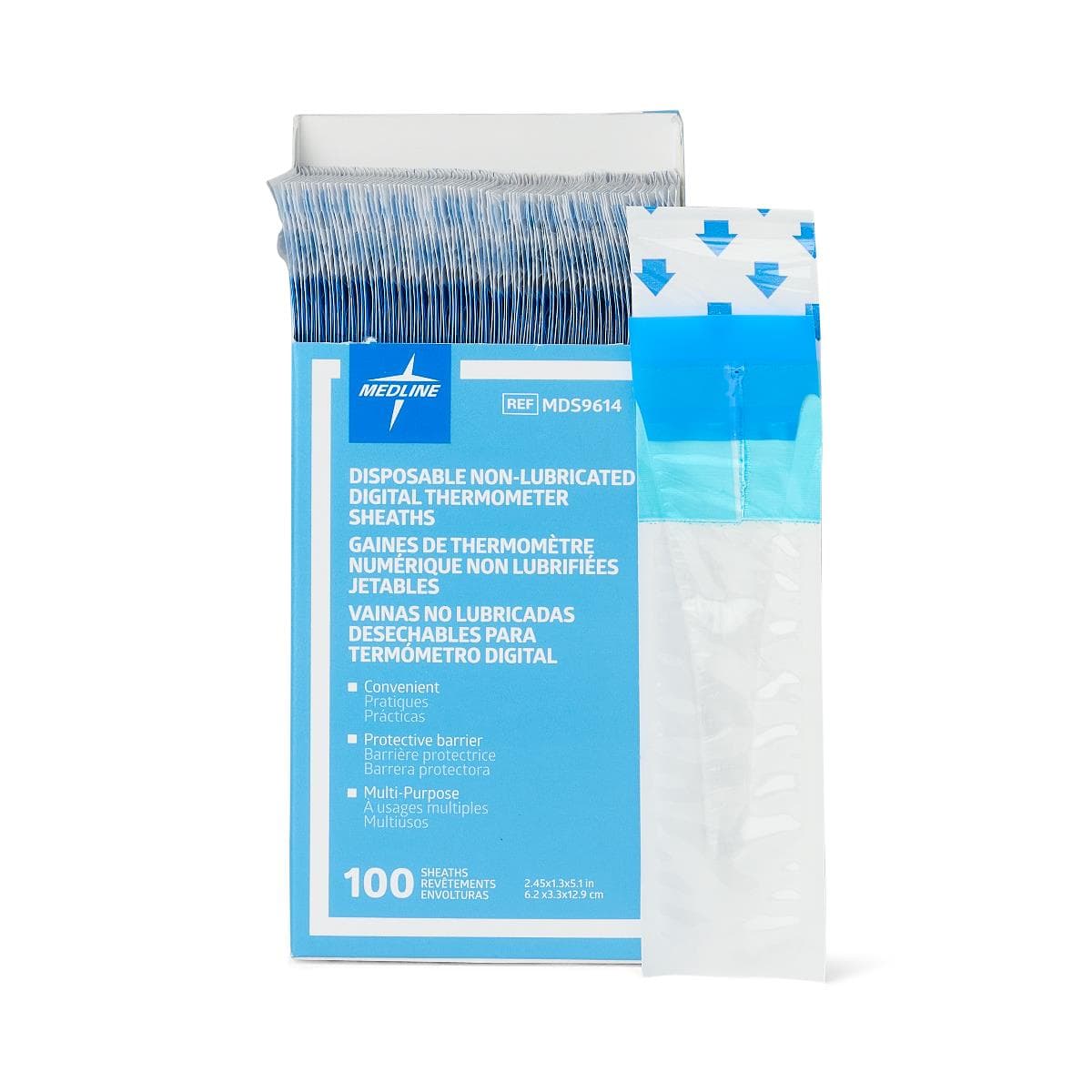 Medline Digital Oral Thermometers Sheaths - Package of 100