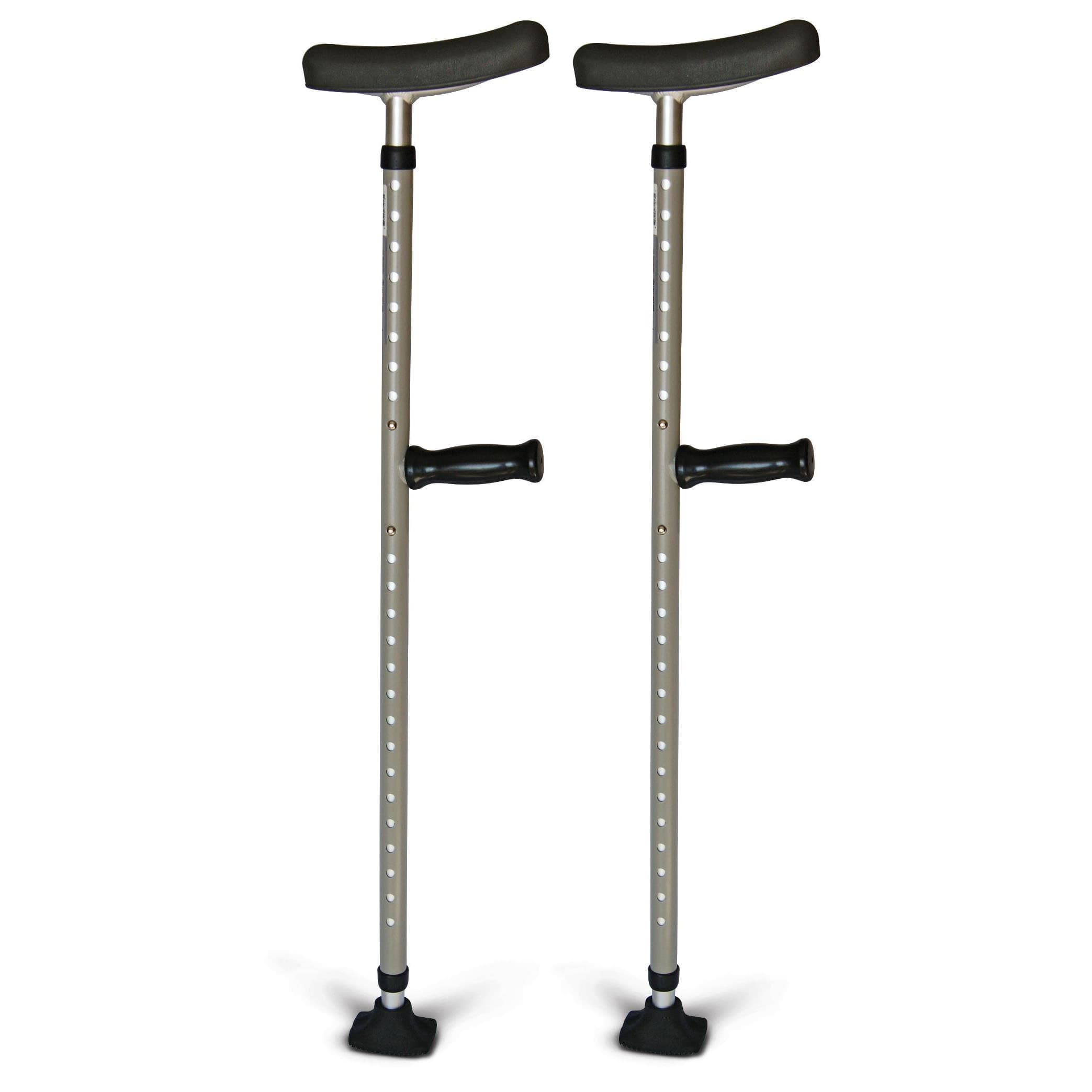 Medline Universal Steel Single-Tube Crutches - Case of 8