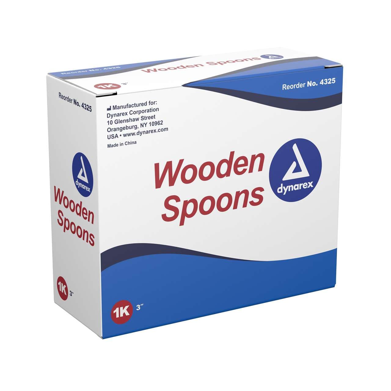 Dynarex Medical Spoon Wood 3 Inch Length Disposable