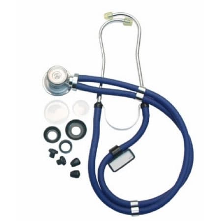 McKesson Double Lumen Sprague Stethoscope, Teal Blue, 22 Inch Tube