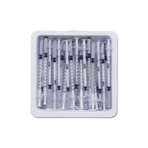 BD Syringe with Needle, 1mL, Slip Tip, 27G x 3/8" IB - Box of 100 - Image 1