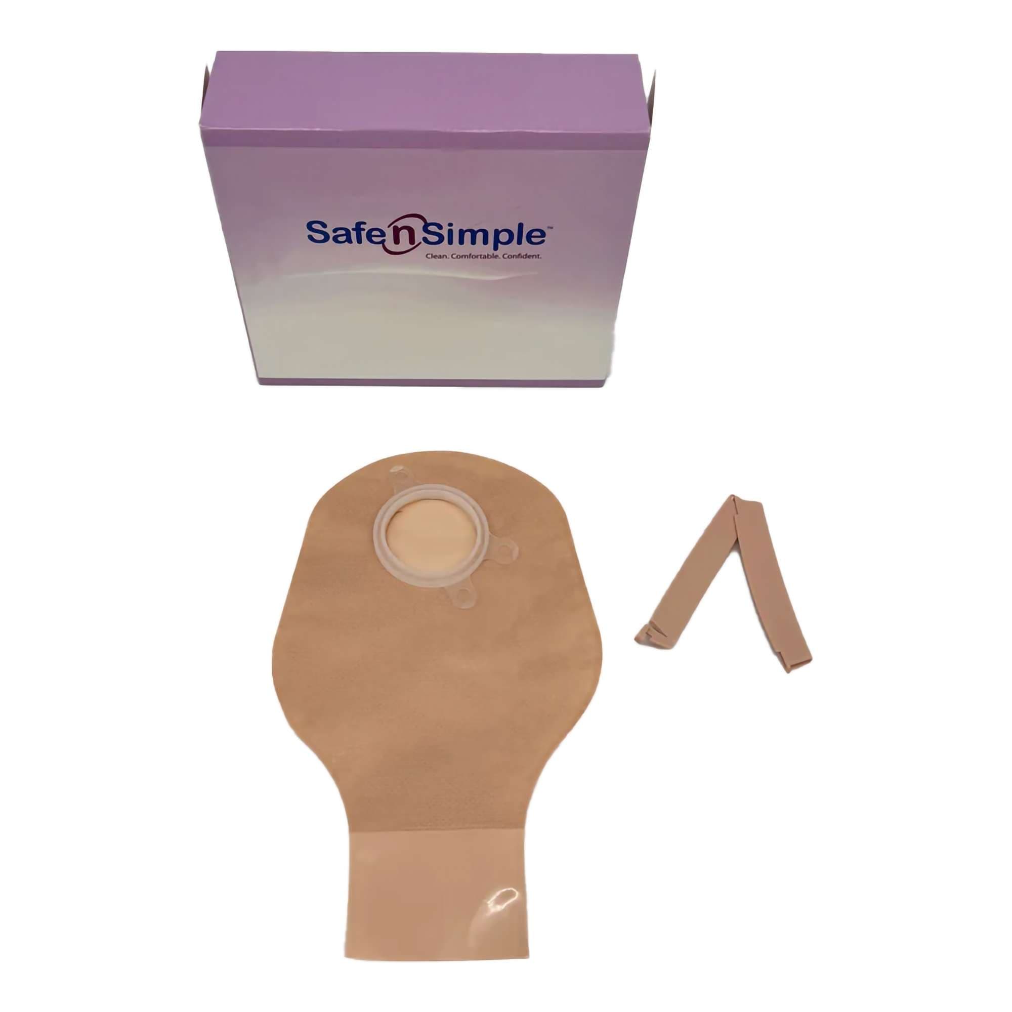 Safe N Simple Opaque Two-Piece System Ostomy Pouch - Image 1