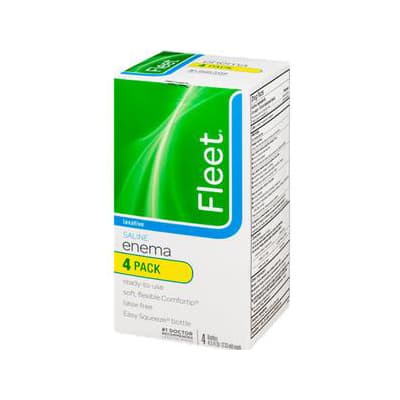 CB Fleet Ready-to-Use Enema Laxative Saline, 4-1/2 oz - Box of 4