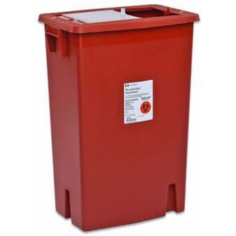 SharpSafety Multi-purpose Sharps Container, Sliding Lid, 8 Gallon - Case of 10 - Image 1