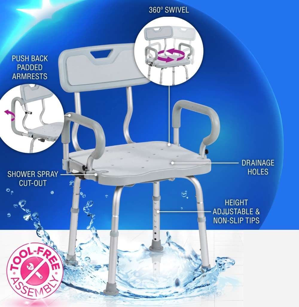 Drive PreserveTech 360 Degree Swivel Bath Chair - Image 6