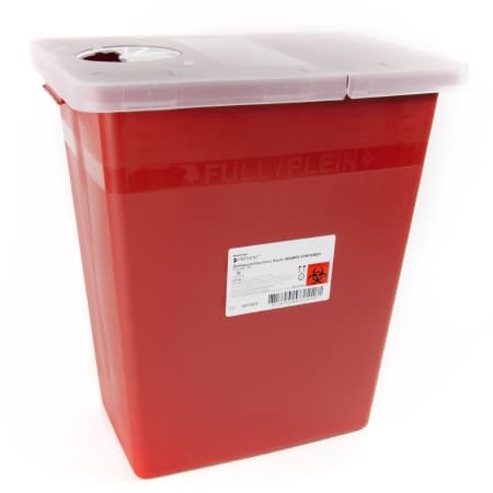 McKesson Prevent Sharps Container Red Base Locking Lid - Image 1