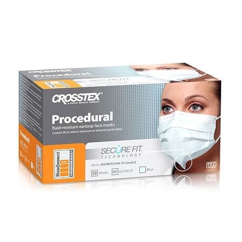 Crosstex ASTM Level 2 Securefit Procedural Earloop Mask