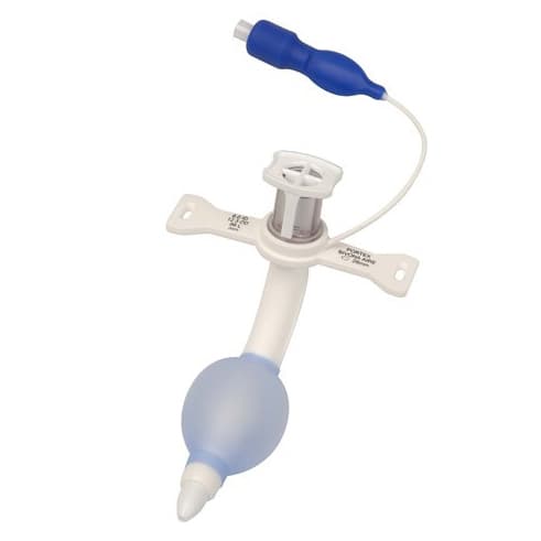 Bivona Silicone Mid-Range Aire-Cuf Fixed Neck Flange Hyperflex Extra Length Tracheostomy Tube - Image 1
