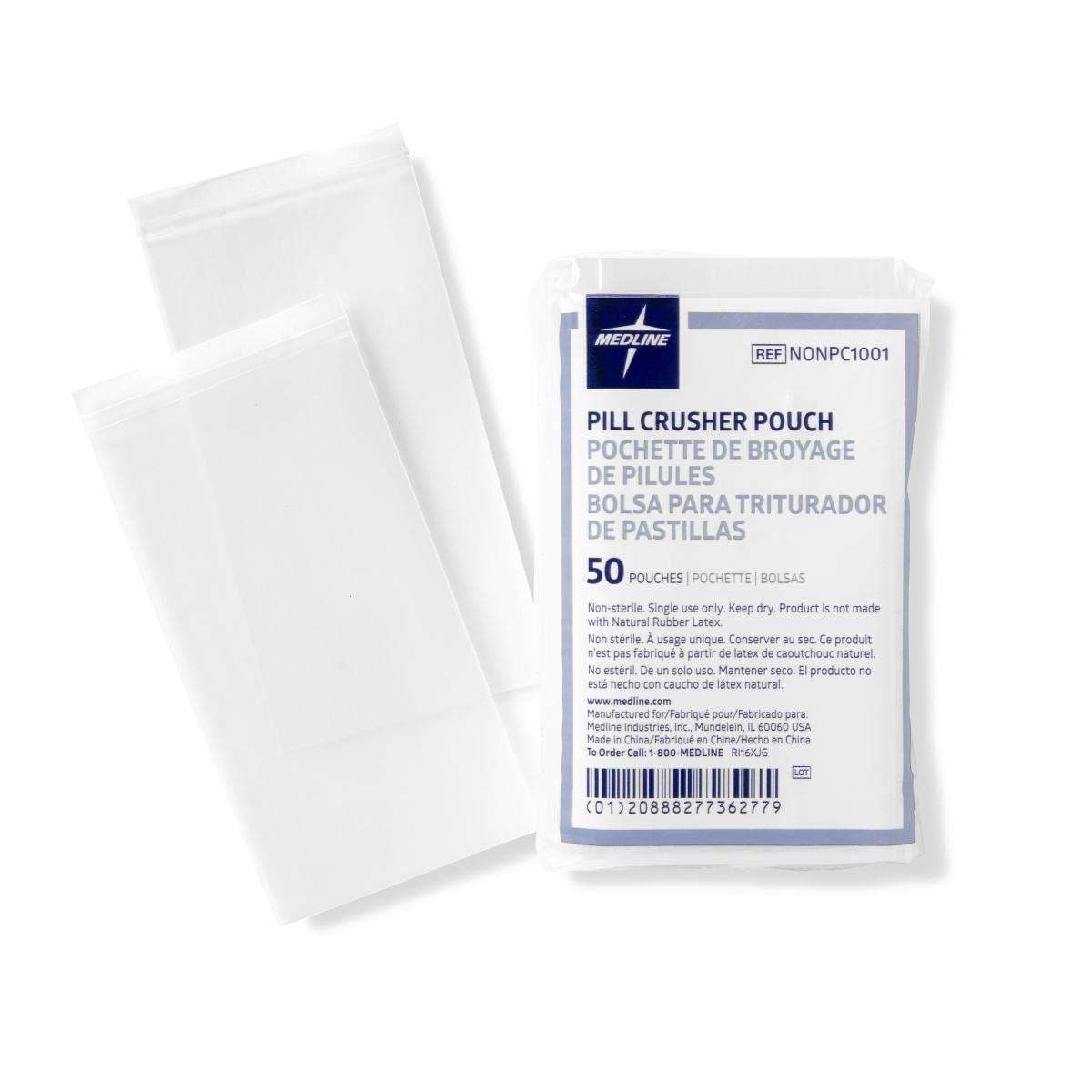 Medline Pill Crusher Pouches - Bag of 50