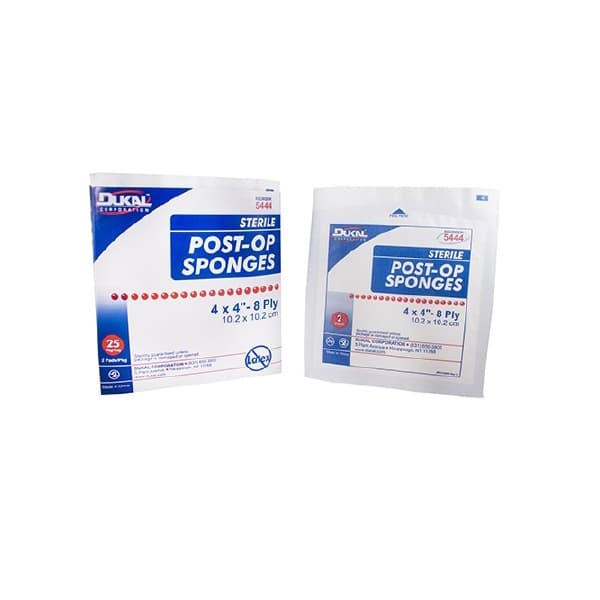 Dukal Nonwoven Sponge White 4 x 4 Inch 8-Ply Square - Case of 1200 - Image 1