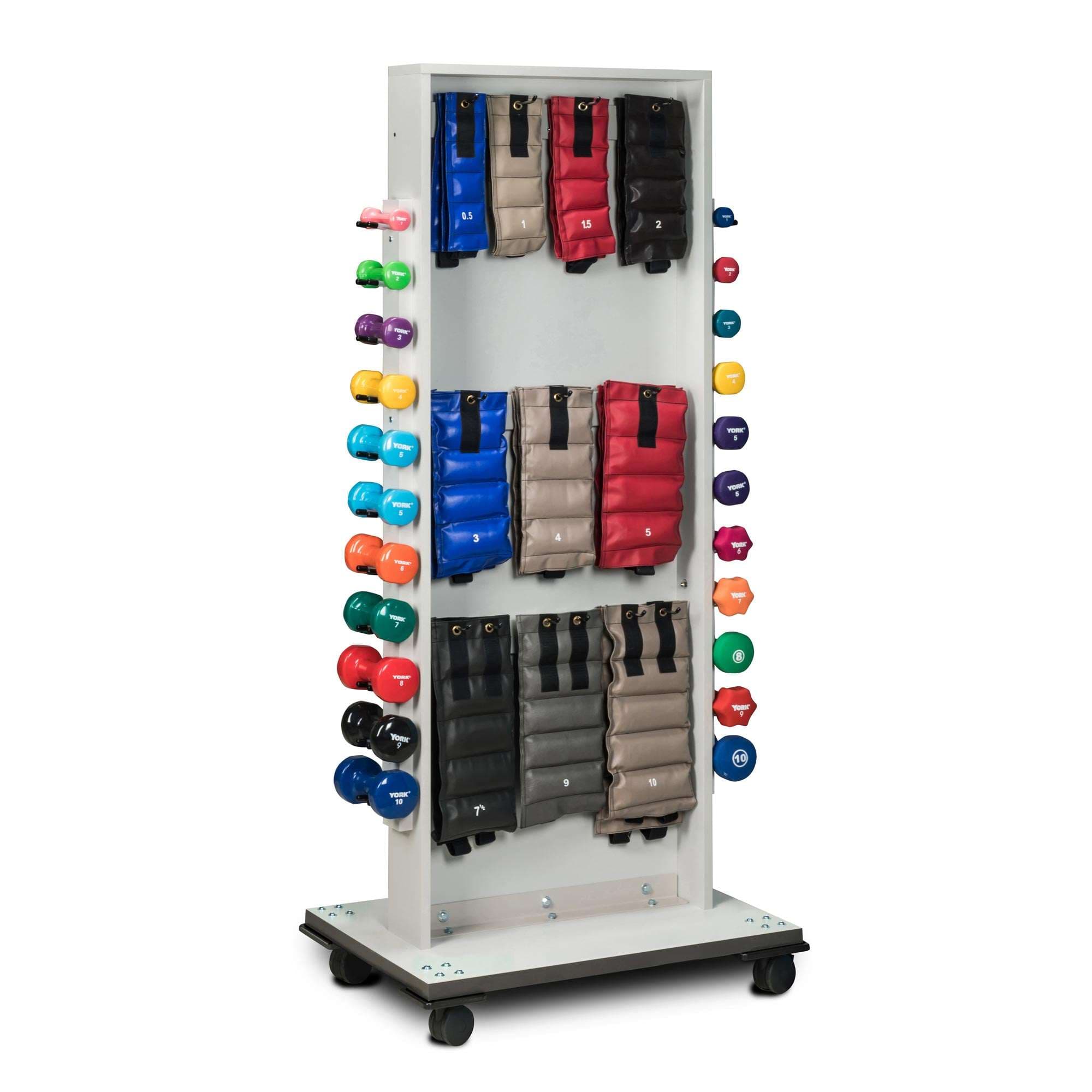 Clinton Combo Mirror Cuff Weight and Dumbbell Rack
