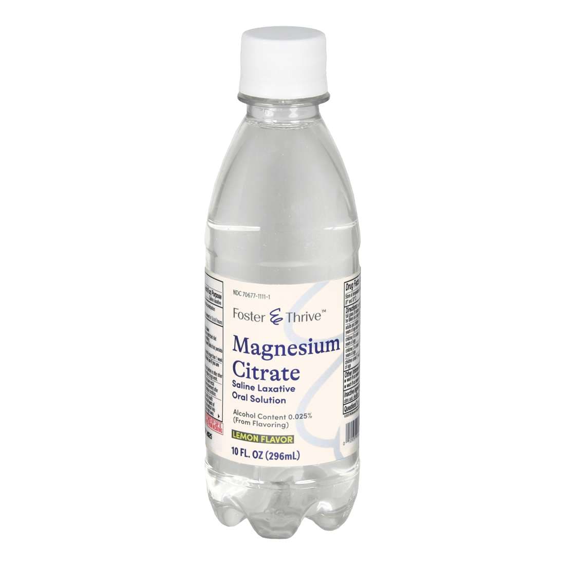 Foster & Thrive Magnesium Citrate Saline Laxative Oral Solution, Lemon, 10 oz