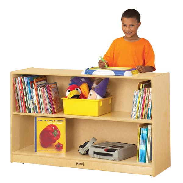 Jonti-Craft® Low Adjustable Mobile Toy Storage Bookshelf