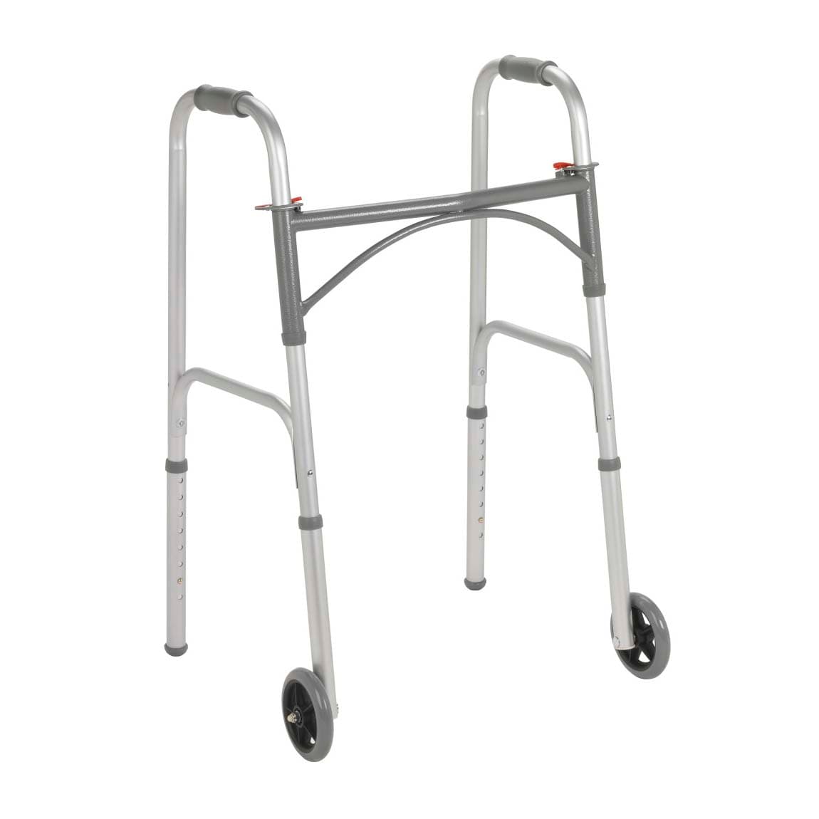 Drive Folding Walker with 5" Wheels, Two-Button