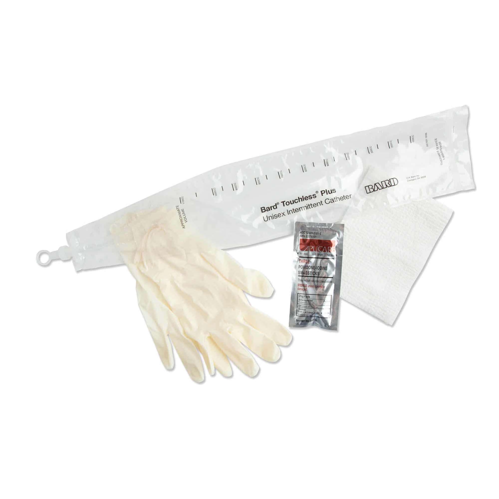 Touchless Plus Vinyl Closed System Intermittent Catheter Kits, Straight Tip - Image 1