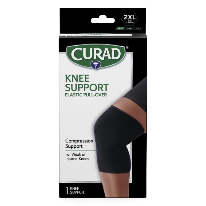 Curad Pull-Over Knee Support, Elastic, 2XLarge, 9 Inch - Image 1