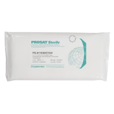PROSAT Sterile Surface Disinfectant Cleaner Wipe, 9 x 11 Inch