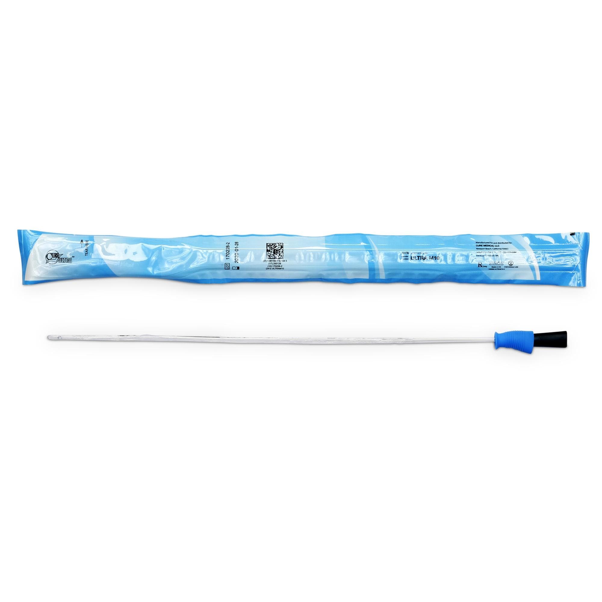 Cure Ultra Ready-to-Use Intermittent Catheter for Men, Straight Tip - Image 1