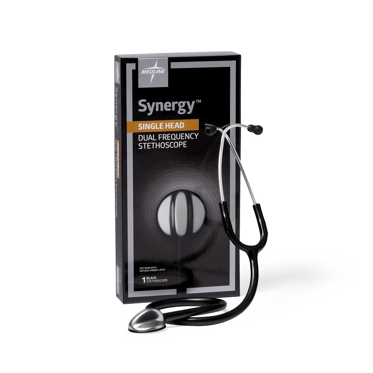Medline Synergy Single-Head Stethoscope Black - Image 1