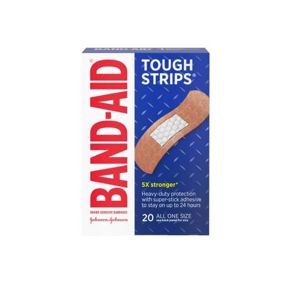 Band-Aid Tough Strips Adhesive Strip Tan 1 x 3-1/4 Inch Rectangle Sterile - Image 1