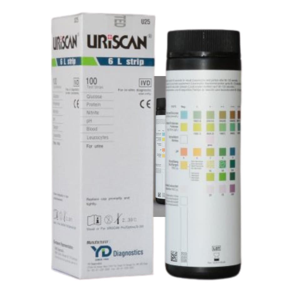 Uriscan Urine Reagent Strip, 6L - Image 1