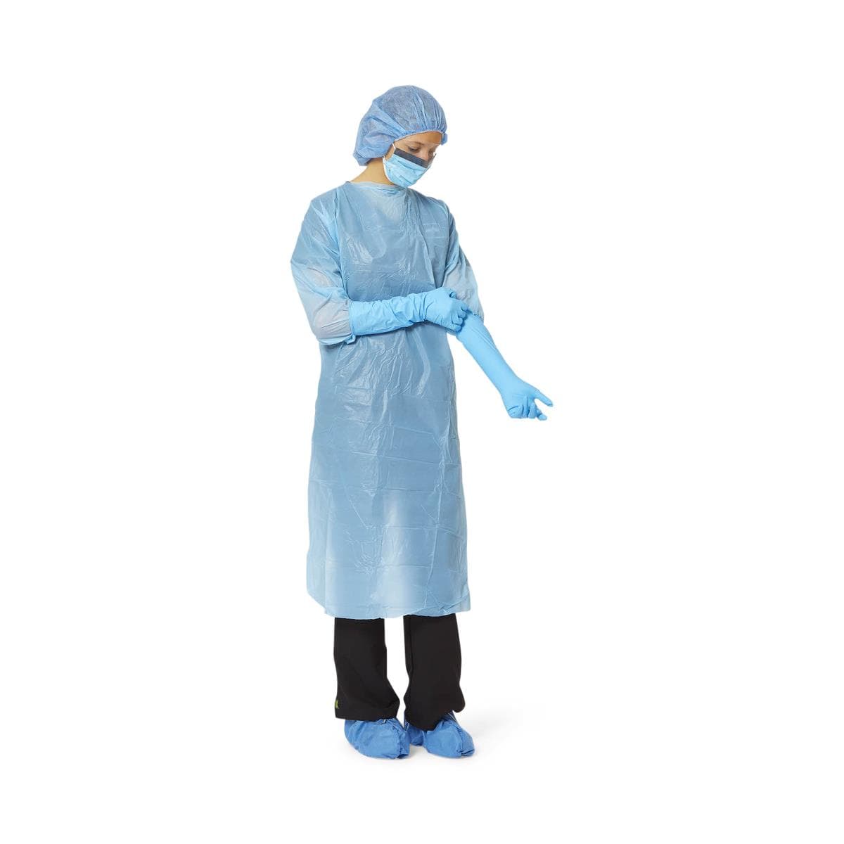 Medline Polyethylene Gowns with Thumb Loop - Image 1