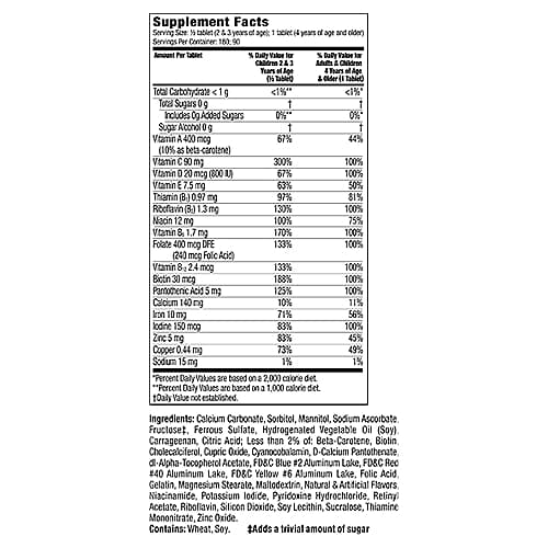 Flintstones Complete Children's Dietary Supplement Tablets, Assorted Fruit Flavors - Bottle of 90 - Image 6