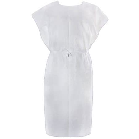 McKesson Disposable NonSterile Open Back Patient Exam Gown, 30 x 42 Inch - Case of 50