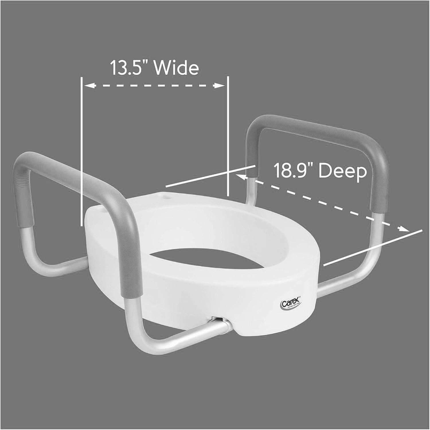 Carex Toilet Seat Elevator With Handles - Image 6