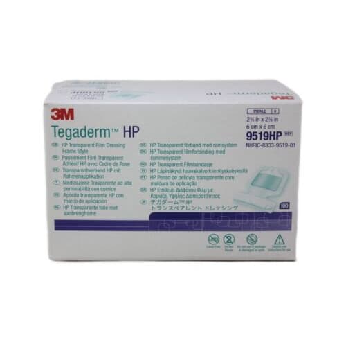 3M Tegaderm HP Transparent Film Dressing, 2-3/8 x 2-3/8 Inch
