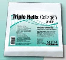 Triple Helix Collagen Dressing White Square Sterile