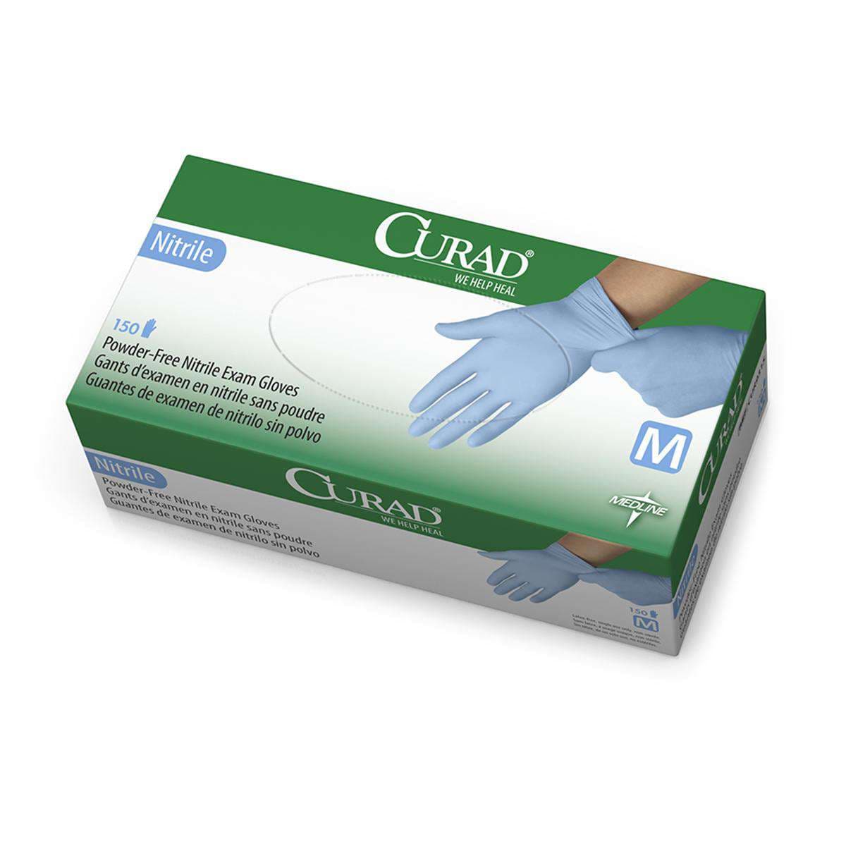 Curad Powder-Free Textured Nitrile Exam Gloves - Image 2