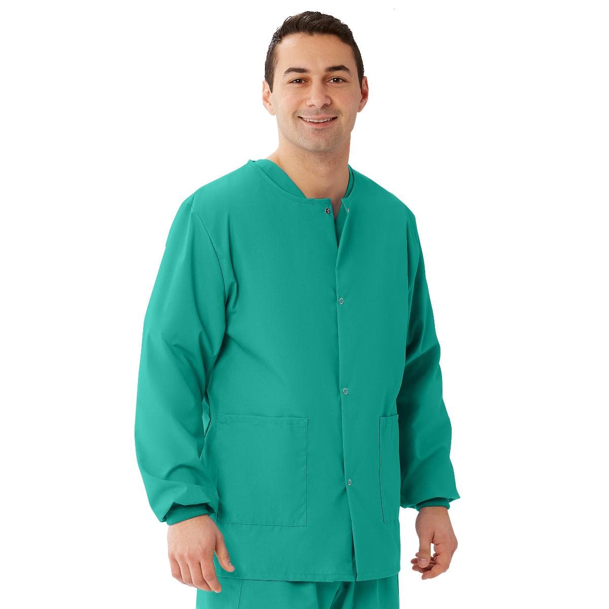 Medline Angelstat Jade Unisex Warm-Up Scrub Jacket - Image 1