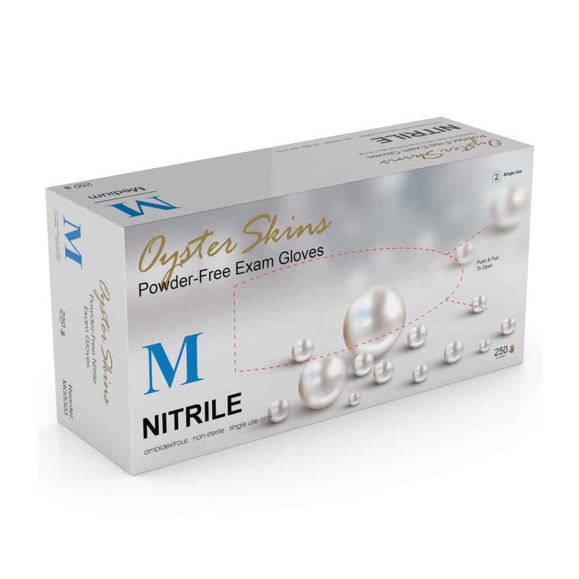 Medgluv OysterSkin Grey Nitrile Exam Gloves